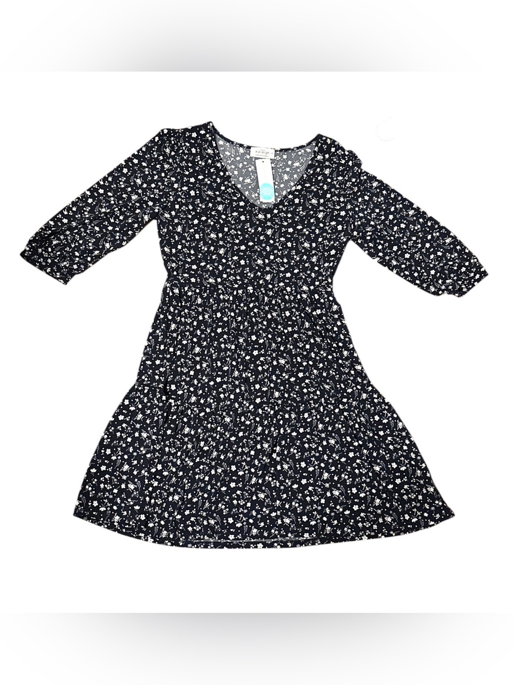 NWT Kaileigh Stitch Fix Navy Floral Fit & Flare Dress M